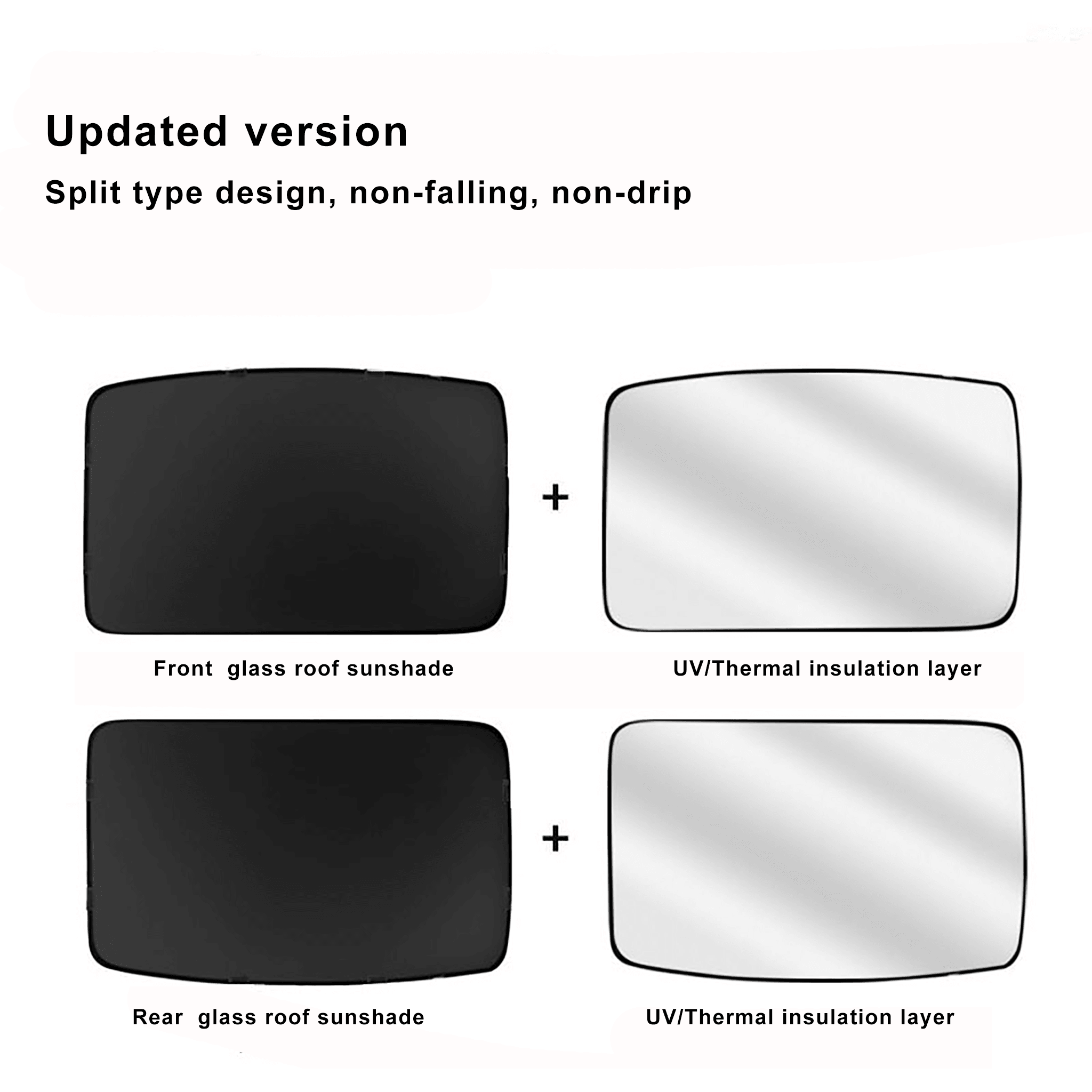 Tesla Model Y Glass Roof Sunshade - UV Protection & Heat Reduction for Summer Driving | Perfect for Road Trips & Outdoor Adventures