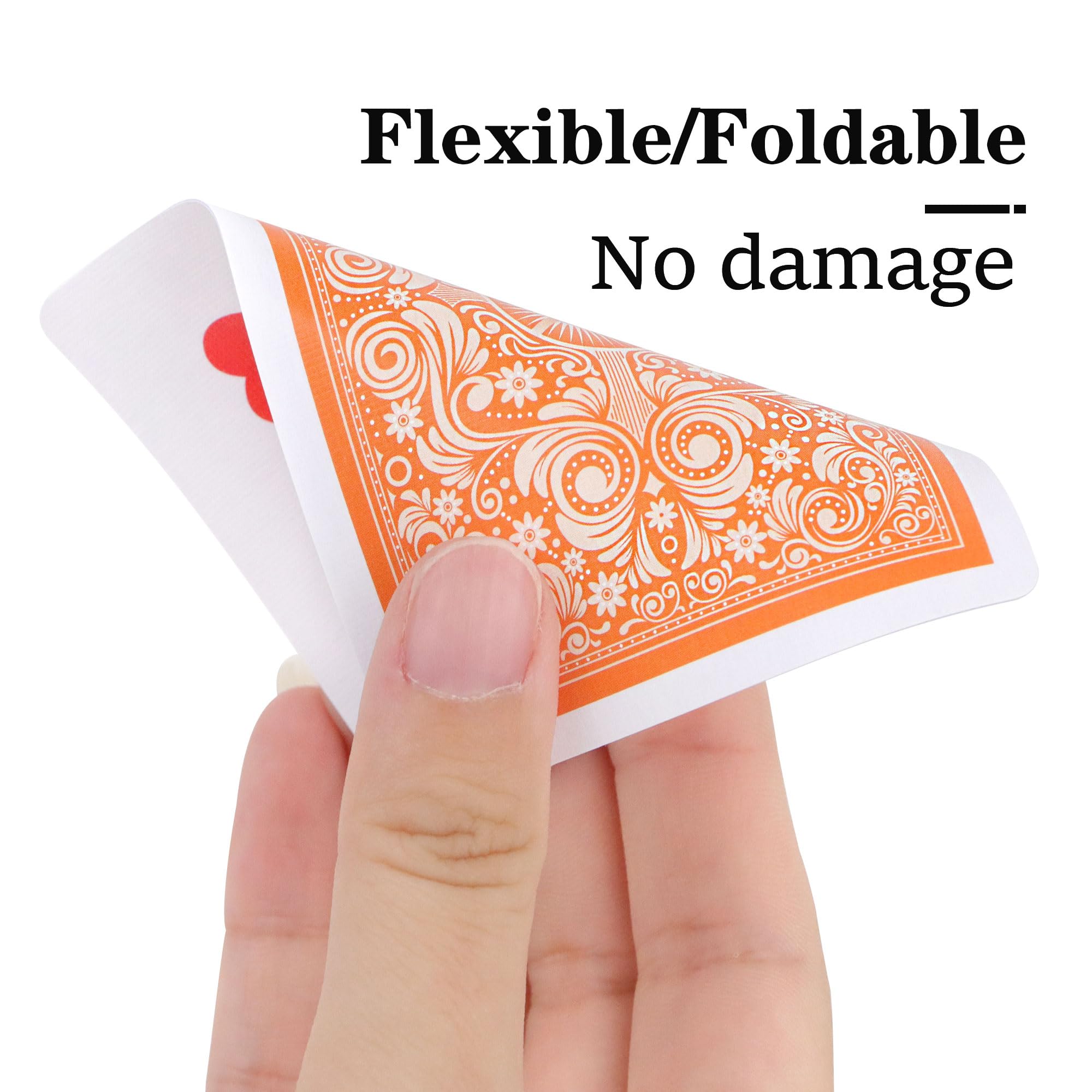 Premium 2-Pack Playing Cards Set - Professional Poker Cards for Adults, Game Night & Parties - Standard Deck of Cards for Blackjack, Poker & Casino Games - Durable Green & Orange Fun Cards (Great for Family Gatherings, Travel & Magic Tricks)