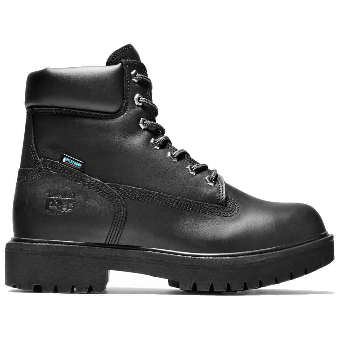 6 Inch Steel Toe Waterproof Insulated 200G Work Boots for Men - Black Safety Shoes for Construction, Warehouse & Outdoor Work