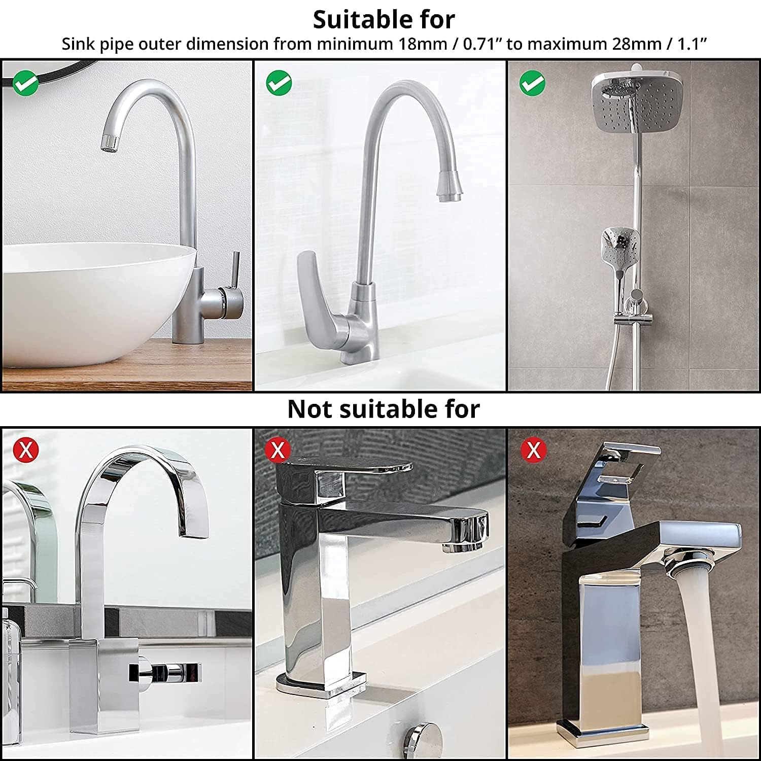 Adjustable Kitchen Sink Faucet Organizer Rack - Soap Holder & Sponge Caddy for Bathroom or Kitchen - Durable Stainless Steel (Silver, Pack of 1) - Perfect for Organizing Scrubbers, Sponges & Soap by Sink or Bathtub