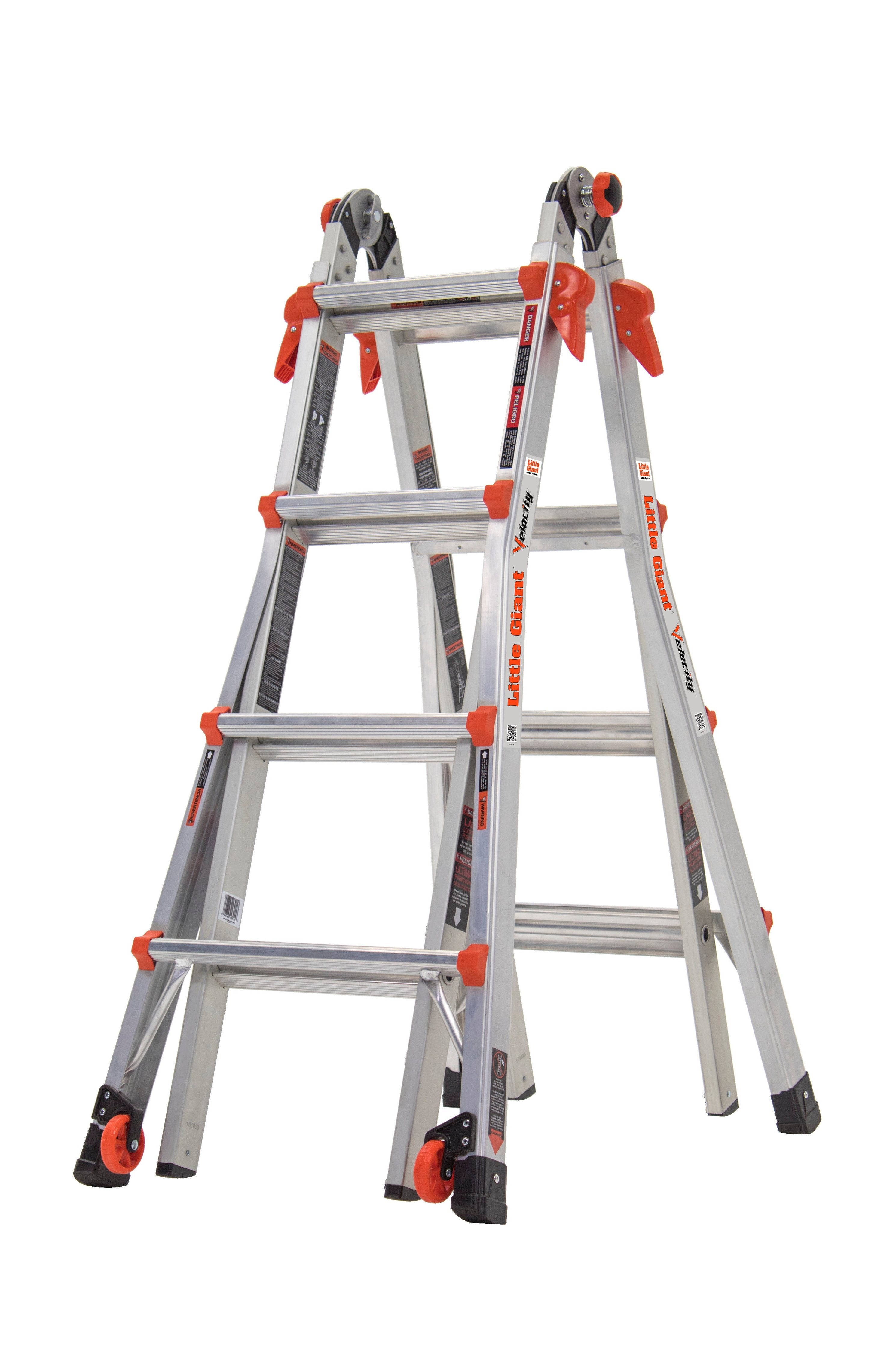 Little Giant 15417 Velocity Model 17 CSA Grade IA 300 lb/136 kg Aluminum Articulated Extendable Ladder with Ratchet Levelers - Perfect for Construction, Roofing & Home Improvement Projects