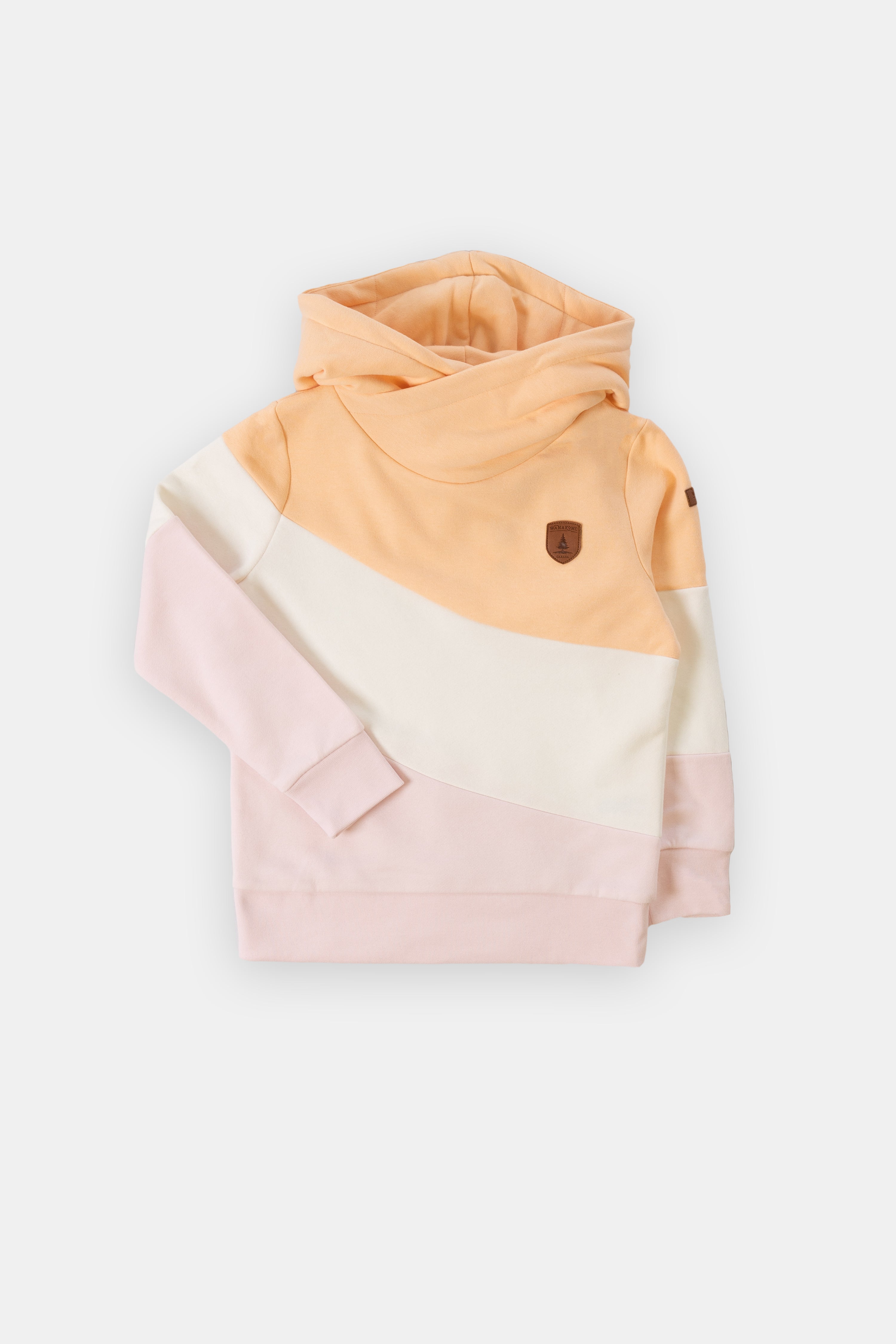 Lenny Peach Mix Cowl Neck Hoodie for Kids - Soft & Stylish Pullover Sweatshirt for Boys & Girls - Perfect for School, Playdates & Outdoor Activities