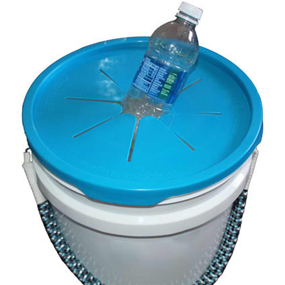 Top Shelf Litter Bucket Lid for 3.5/5 Gallon Trash Cans - Durable & Leak-Proof Cat Litter Container Cover - Perfect for Pet Waste Disposal & Home Organization