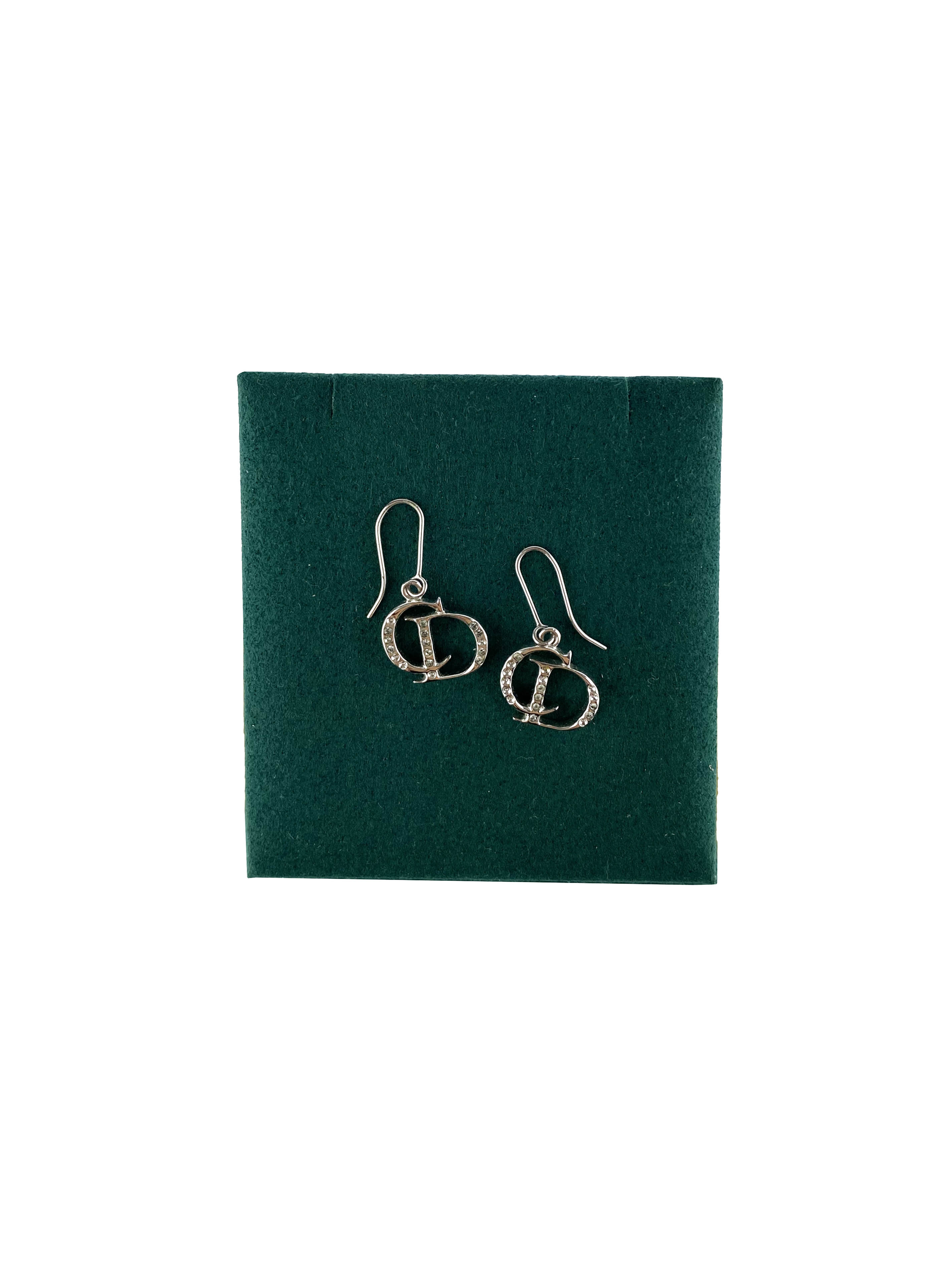 Christian Dior CD Crystal Stud Earrings for Women - Luxury Fashion Jewelry Gift for Birthday, Anniversary & Special Occasions