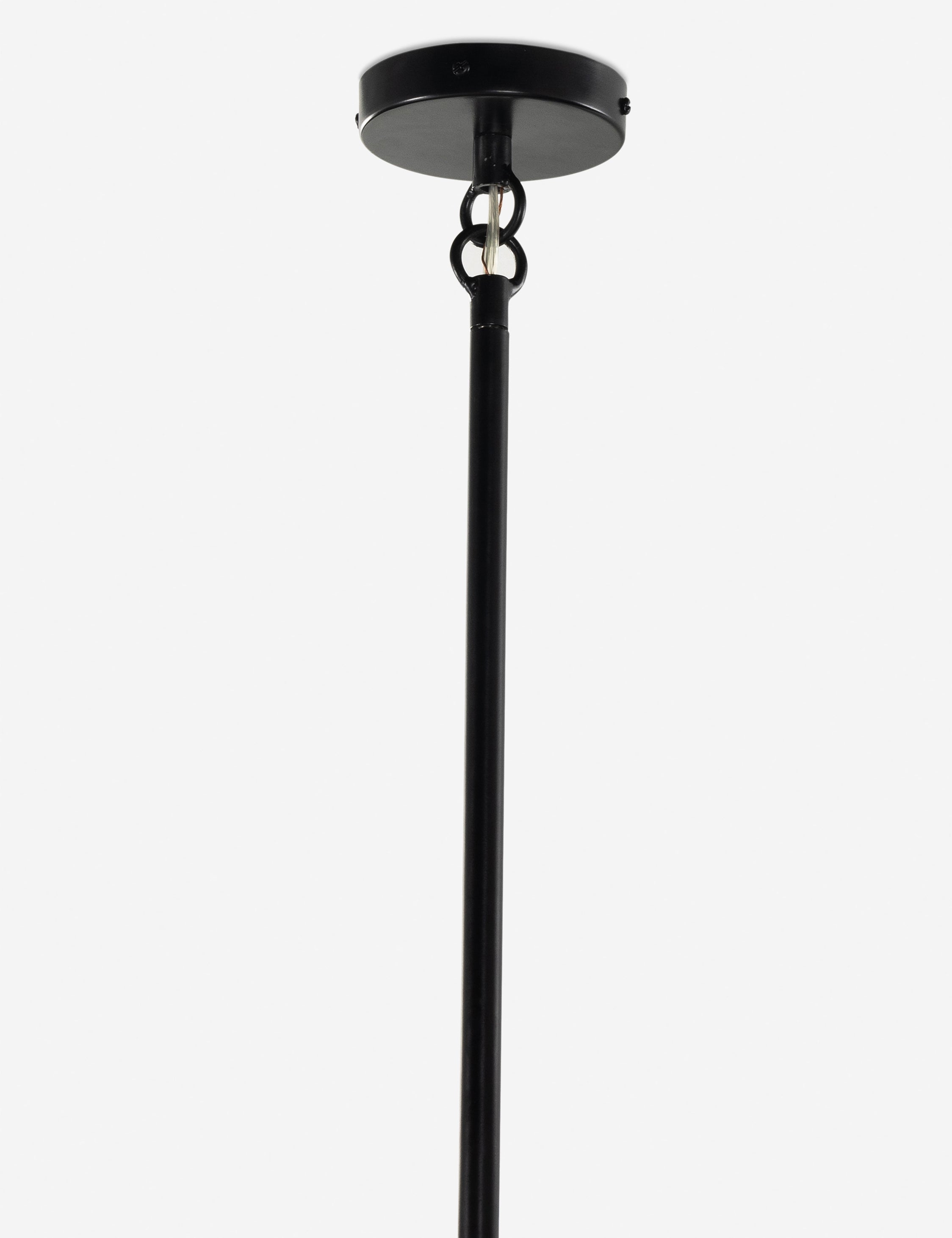 Amna Modern Pendant Light - Adjustable Hanging Chandelier for Kitchen Island, Dining Room & Bedroom - Sleek Black Finish with Clear Glass Shade - Perfect for Home Decor & Interior Lighting