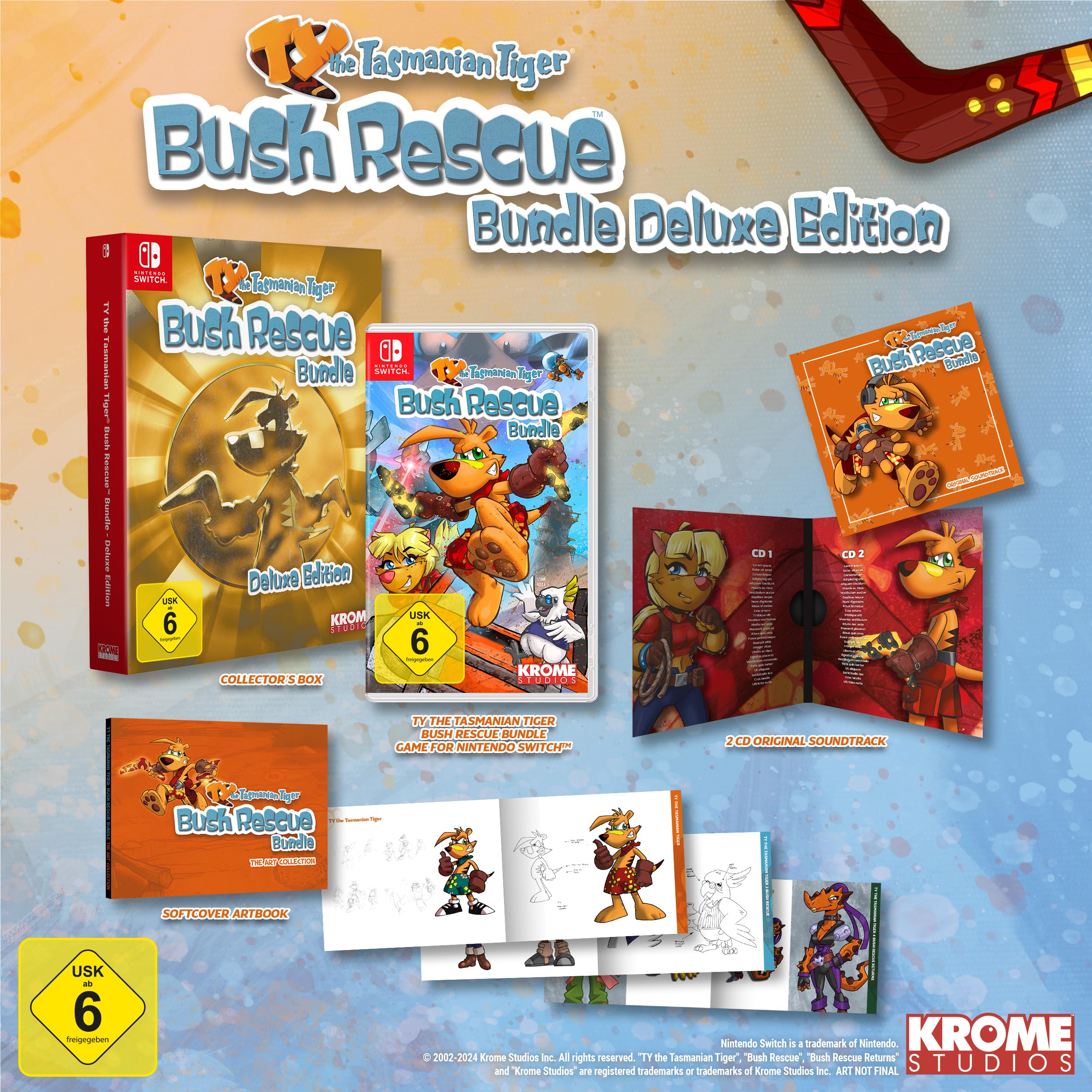 TY the Tasmanian Tiger Bush Rescue Bundle Deluxe - Nintendo Switch Game | Action-Adventure Platformer for Kids & Adults | Perfect for Family Game Night & Travel Entertainment