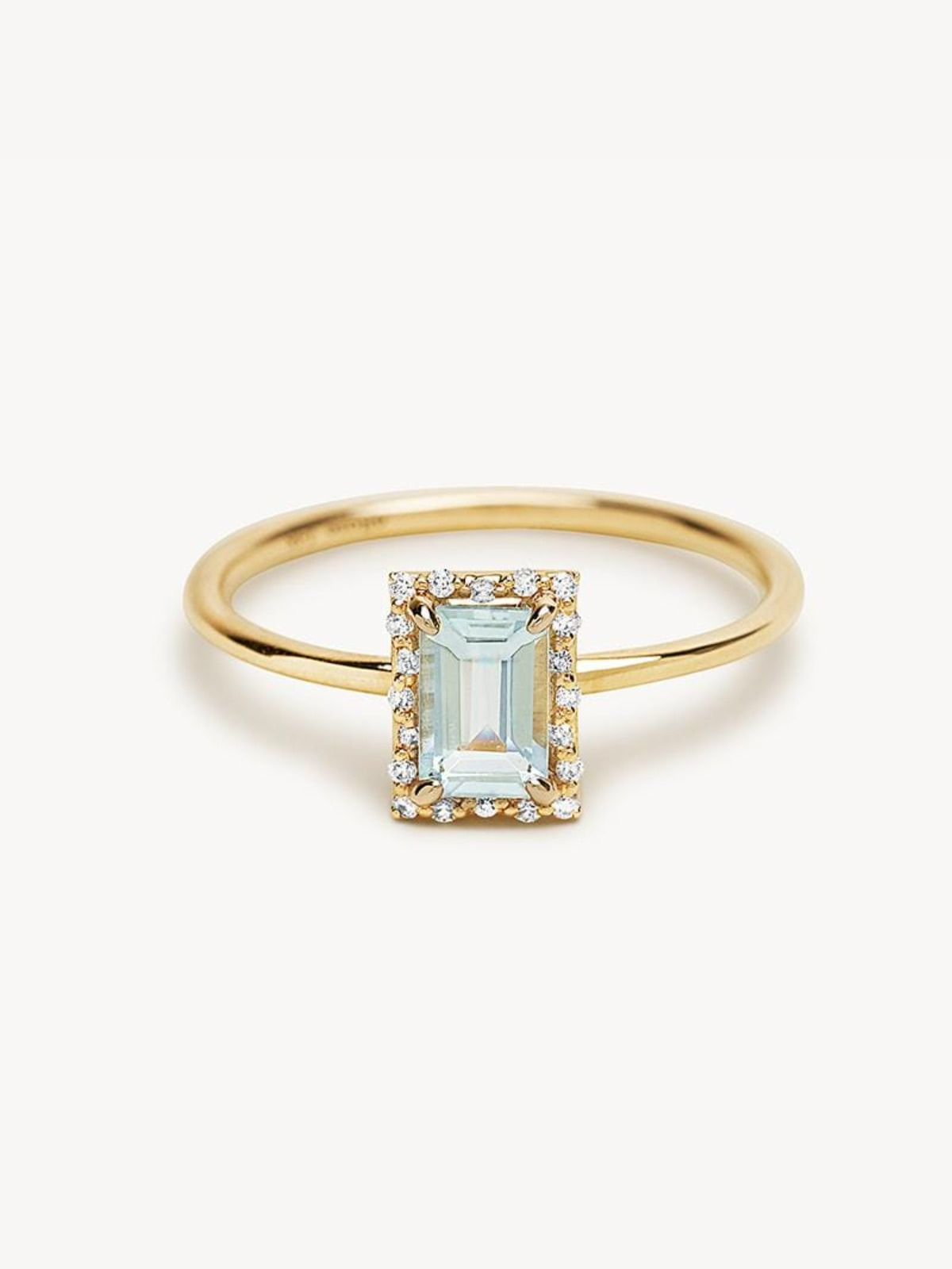 Elegant Starry Frame Aquamarine Ring for Women | March Birthstone Jewelry | Perfect for Weddings, Anniversaries & Special Occasions