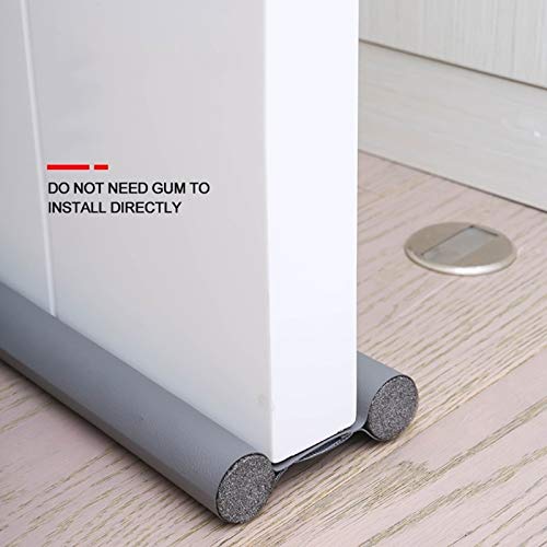 96cm Flexible Door Bottom Seal Strip - Weatherproof Wind Blocker for Draft Protection - Perfect for Exterior/Interior Doors, Windows & Garages (Black)