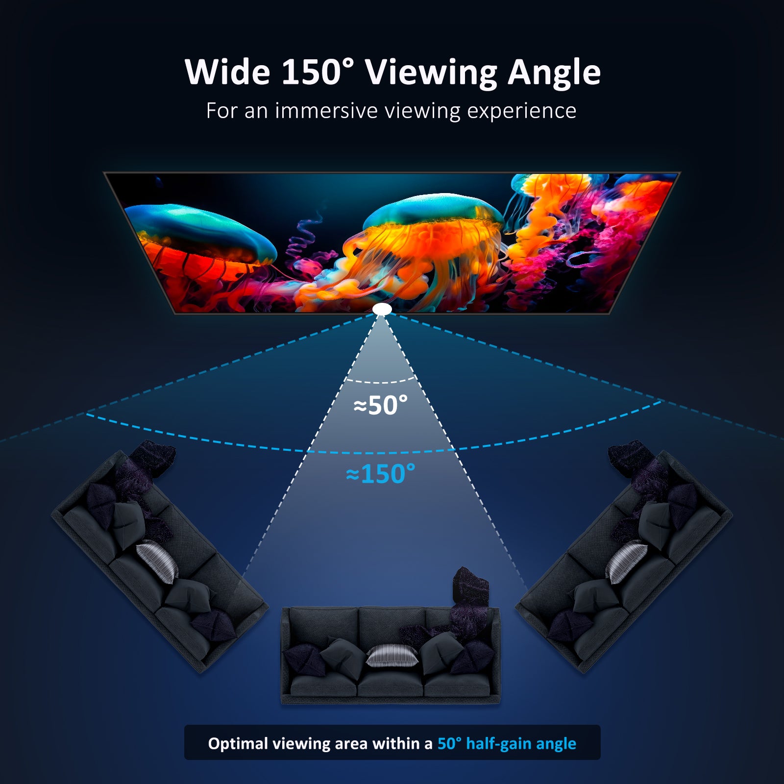 NexiGo Aurora Pro 4K Laser TV Projector Bundle - Ultra HD Home Theater System with Smart Features for Movies, Gaming & Streaming | Perfect for Living Rooms, Home Cinemas & Outdoor Movie Nights