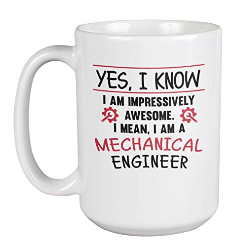 Funny Mechanical Engineer Coffee Mug - 15oz Insulated Tea Cup with Humorous Design - Perfect Gift for Engineers & Office Desk Accessories for Work or Home Use