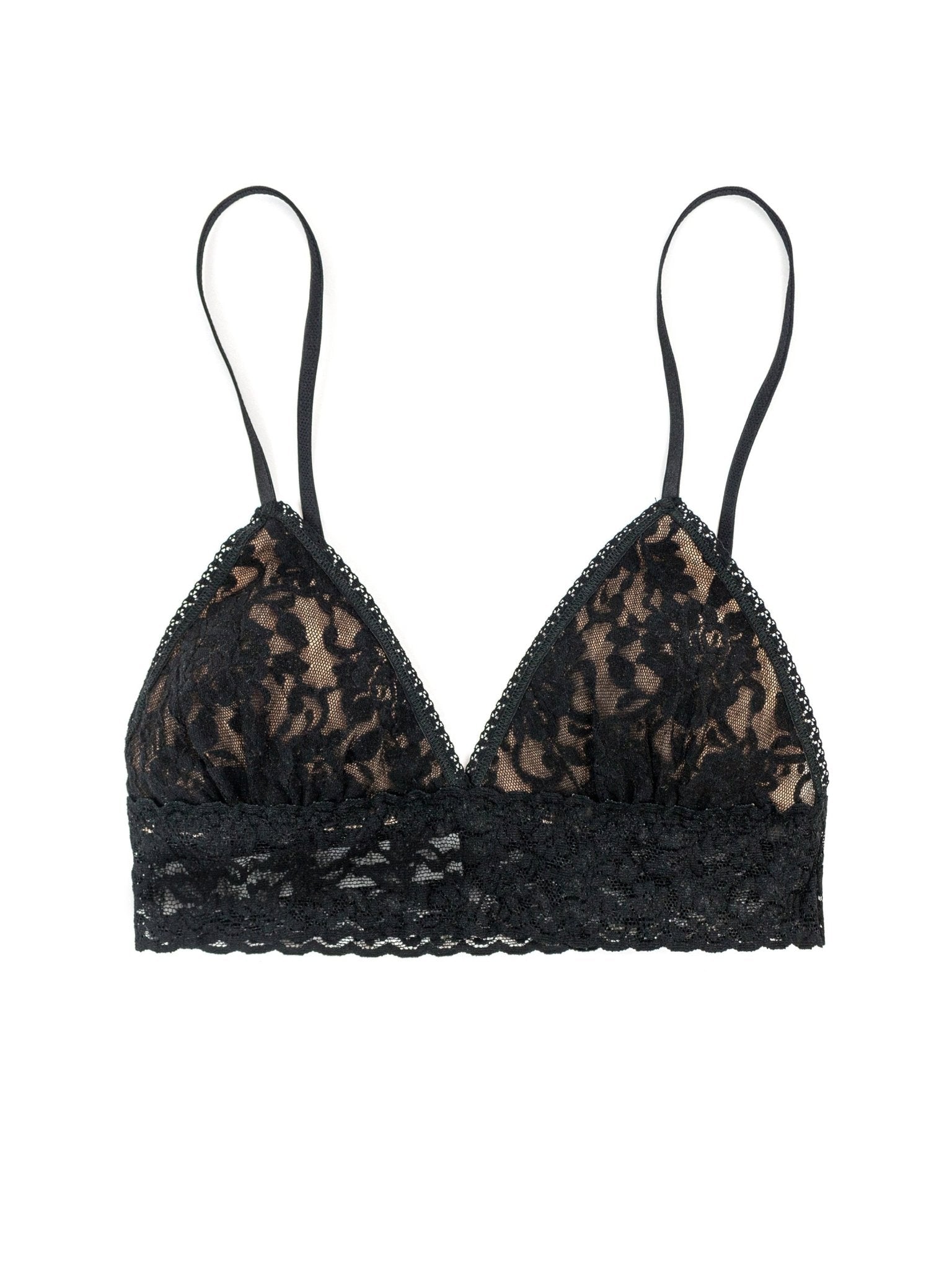Signature Lace® Padded Triangle Bralette - Comfortable Wireless Bra for Women, Soft Stretchy Fabric, Light Support - Perfect for Yoga, Lounge & Everyday Wear
