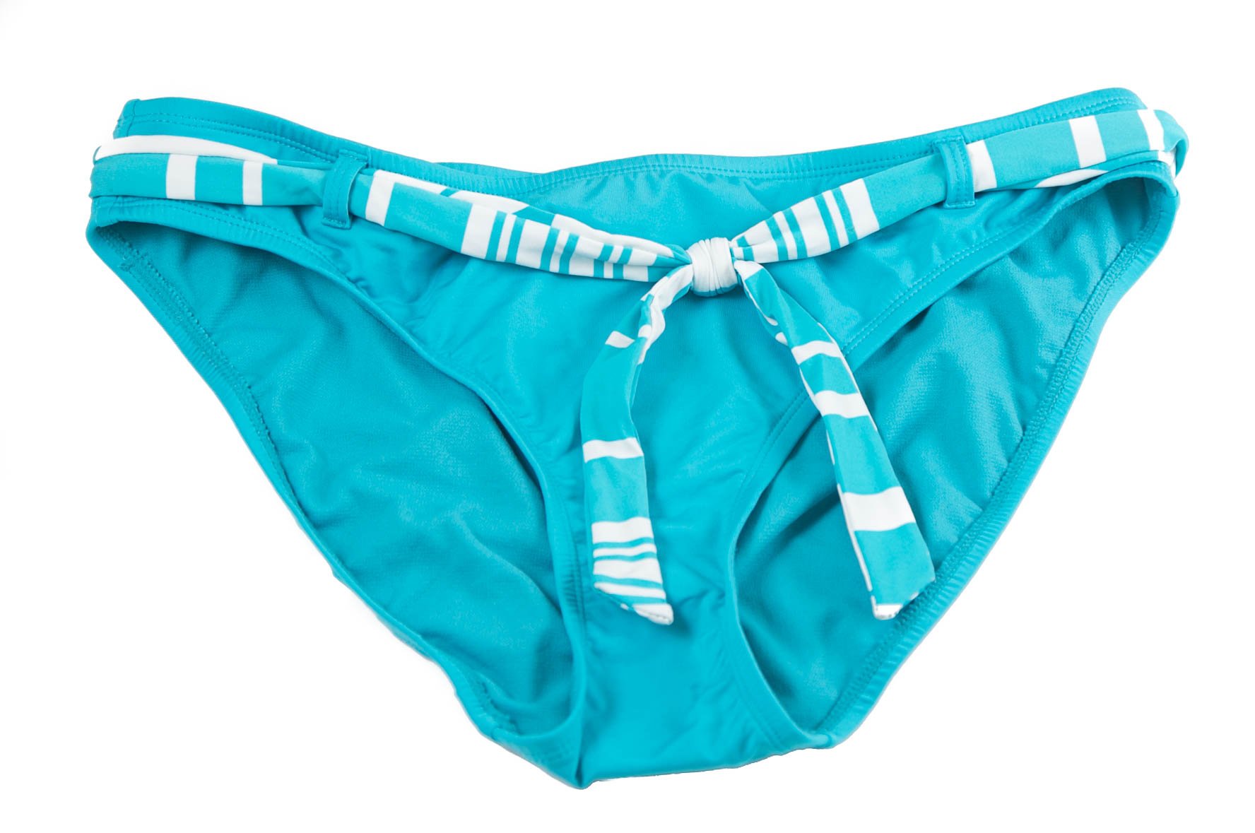 JAG Sport Hipster Bikini Bottom with Tie Belt - Large Size, Blue - Perfect for Beach, Pool, and Summer Vacations