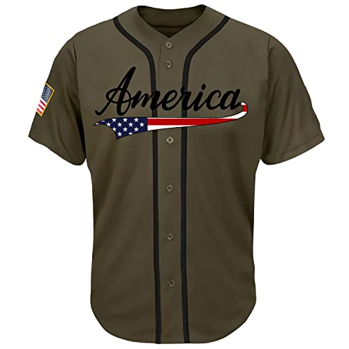 Army Green Baseball Jersey