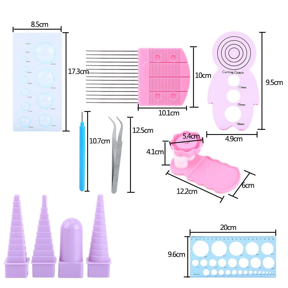Hilitand 11-in-1 Paper Quilling Tools Kit with Crimper, Comb, Ruler & Pins - DIY Scrapbooking, Card Making & Home Decor Crafts for Adults & Kids