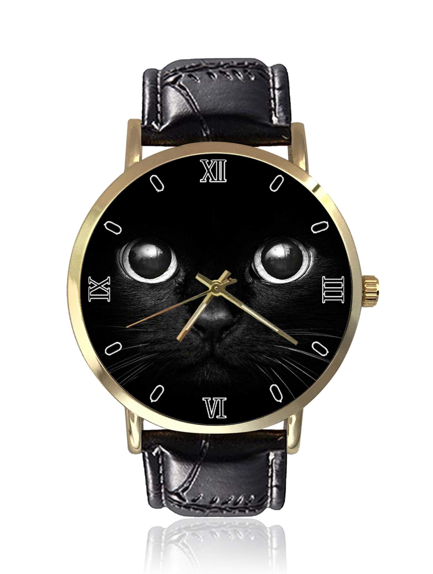 Stylish Unisex Analog Quartz Watch - Waterproof Leather Strap for Men & Women - Perfect for Business, Casual & Everyday Wear