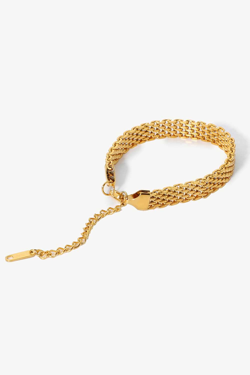 18K Gold Plated Wide Chain Bracelet for Women - Elegant Fashion Jewelry Gift for Birthday, Anniversary & Special Occasions