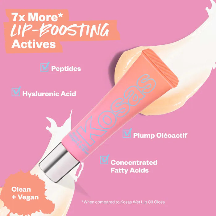 Kosas Plump + Juicy Lip Booster - Hydrating Lip Treatment with Buttery Formula for Smooth, Full Lips | Perfect for Daily Moisture & Night Care