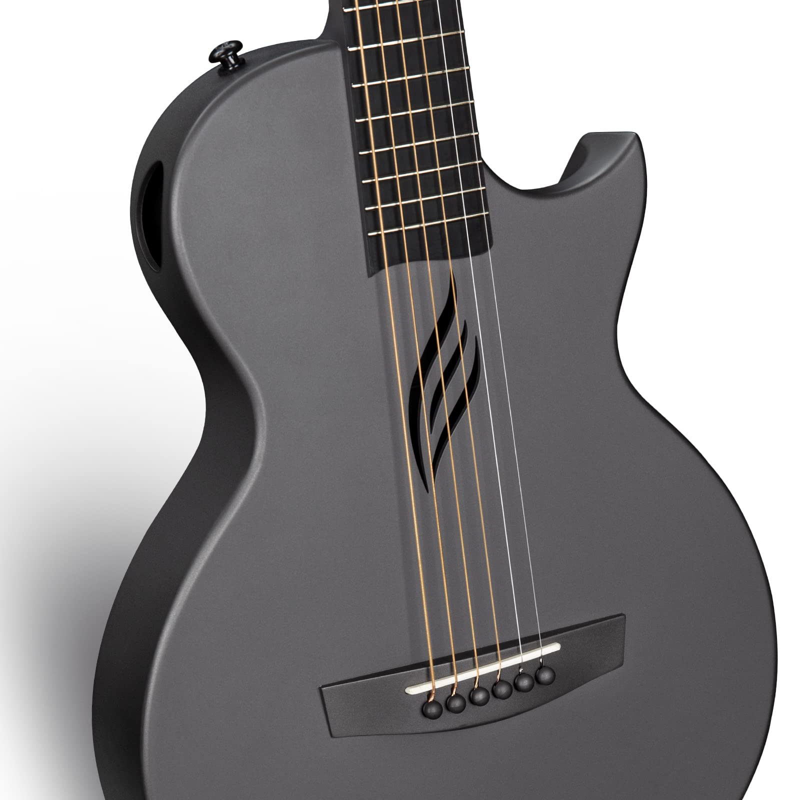 **Enya Nova Go 1/2 Size Carbon Fiber Acoustic Guitar for Beginners & Adults – Travel Guitar with Starter Bundle (Black) – Includes Gig Bag, Strap, Cleaning Cloth & Strings – Perfect for Camping, Travel & Outdoor Performances**