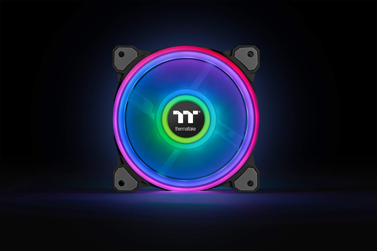 Thermaltake Riing Quad 14 RGB Radiator Fan TT Premium Edition - High Performance PC Cooling Fan for Gaming PCs, Workstations & Liquid Cooling Systems - Single Fan Pack