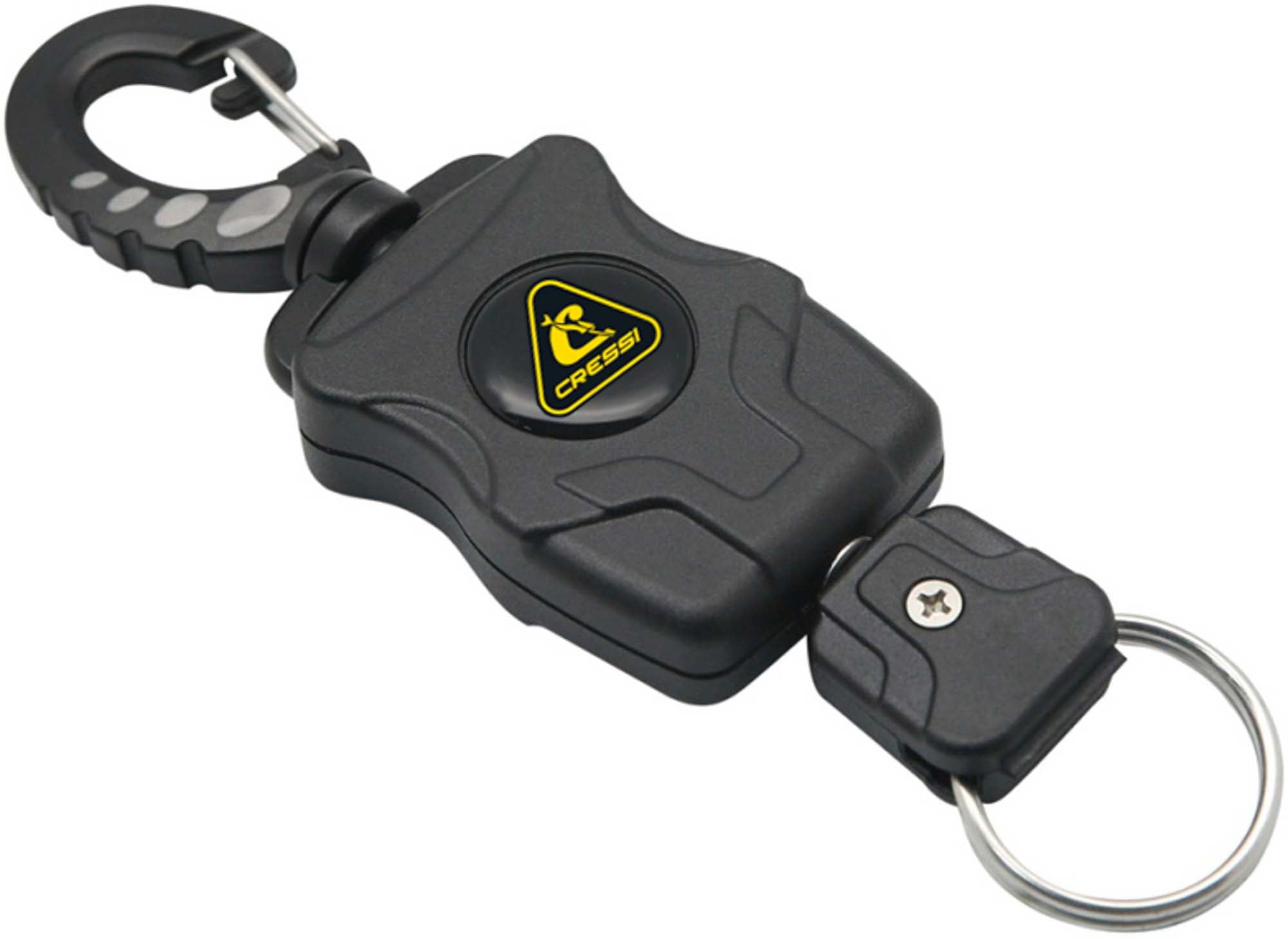 Cressi Mini Retractable Lanyard with Stainless Steel Ring - Durable Scuba Diving Gear for Water Sports & Outdoor Adventures