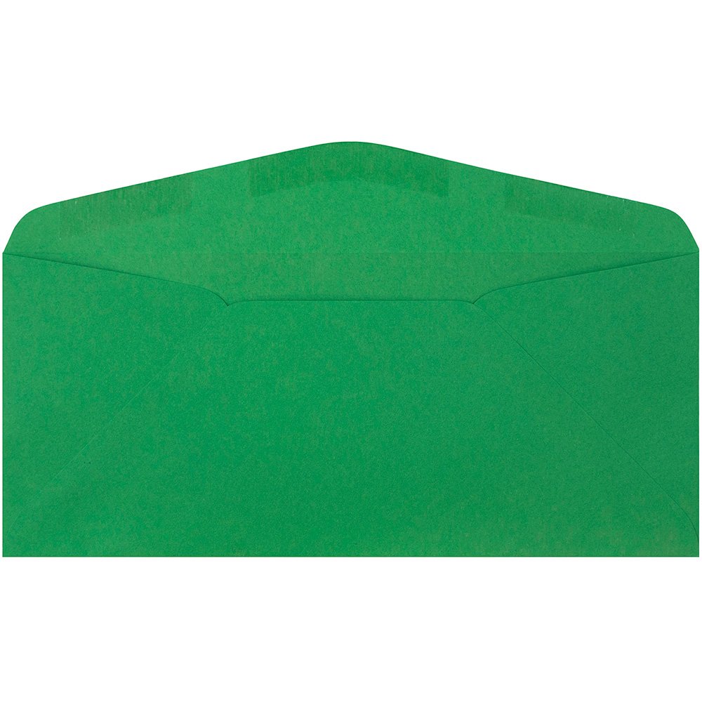 JAM PAPER #9 Business Colored Envelopes - 3 7/8 x 8 7/8 Inches - 1000 Pack Green Recycled Envelopes for Mailing, Invitations & Office Use