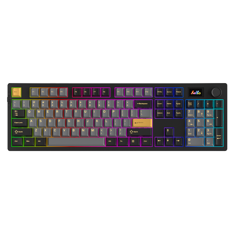 DAREU A104X 8K Wired Mechanical Gaming Keyboard - Full Size RGB Backlit with Blue Switches for PC, Mac, PS5 - Perfect for FPS, MOBA & Typing Gamers