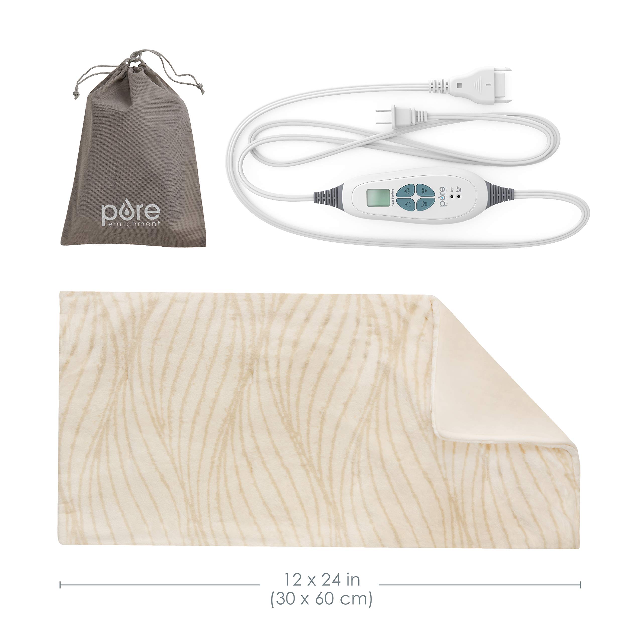 PureRelief Luxe Micromink Electric Heating Pad 12