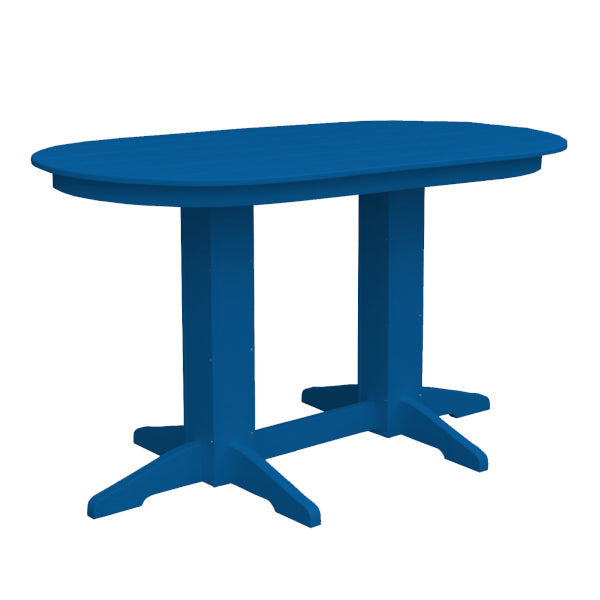 Modern Oval Counter Table for Kitchen & Bar - Stylish Dining & Entertaining Solution - Perfect for Breakfast Nook, Kitchen Island or Home Bar Setup