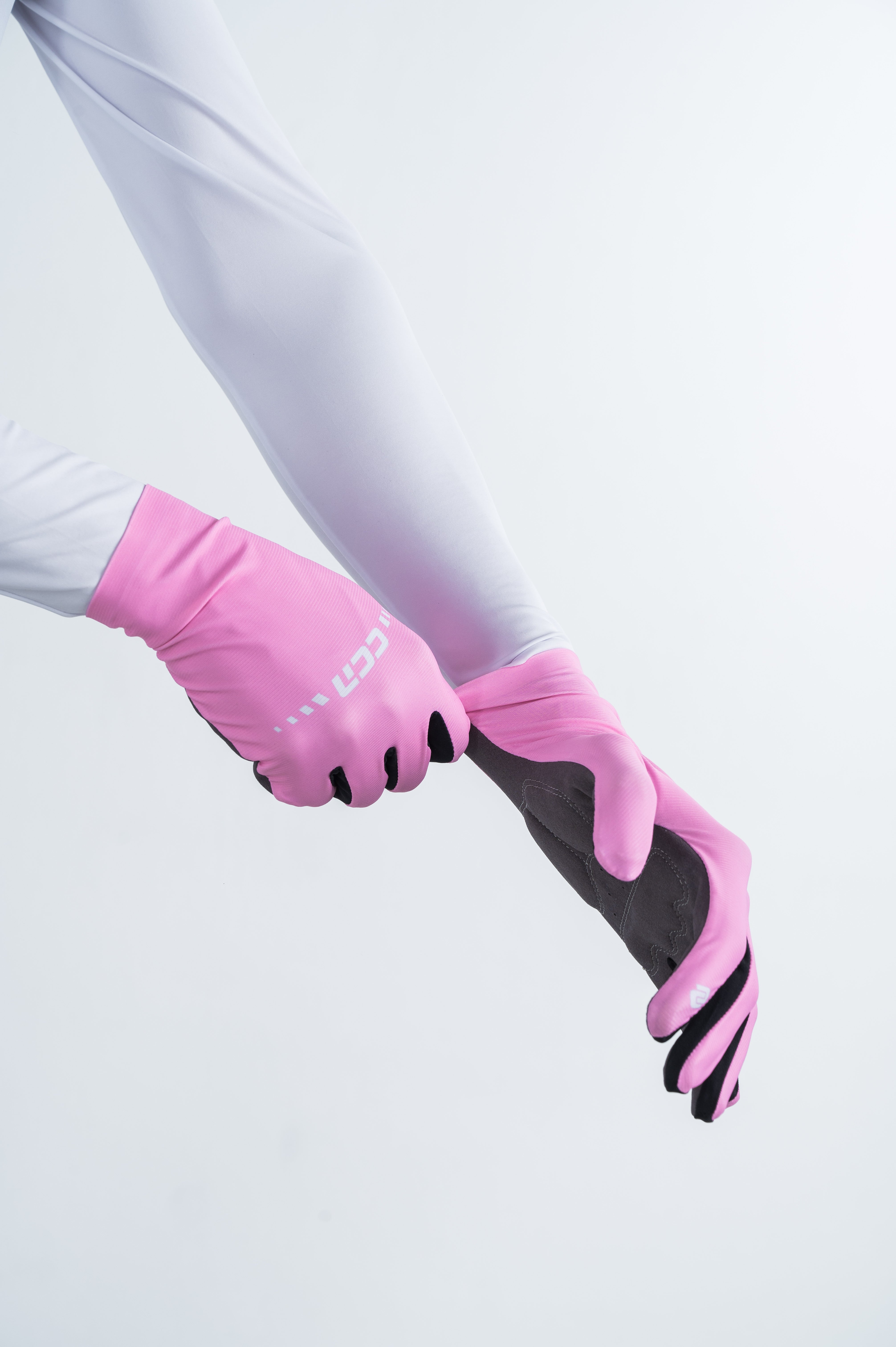 Elegant Pink Diamond Long Finger Gloves for Women - Perfect for Evening Parties, Weddings, and Formal Events