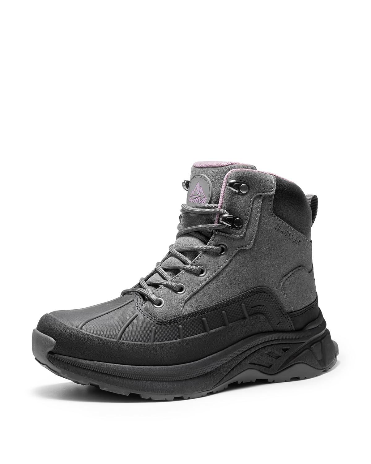NORTIV 8 Women's Waterproof Hiking Boots - Lightweight Non-Slip Outdoor Trekking Shoes for Camping, Trail Walking & Mountain Climbing | Perfect for Hiking Adventures & Winter Snow Activities