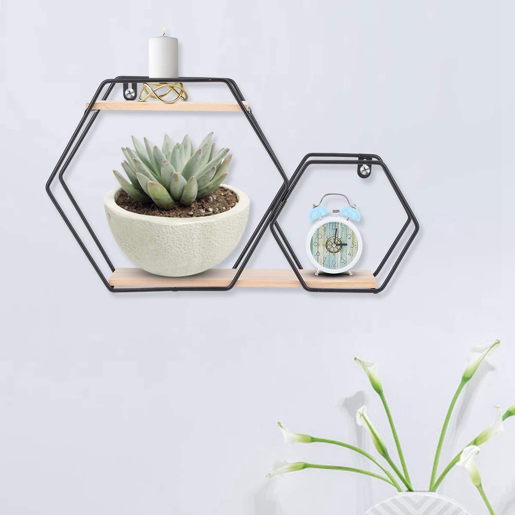 01 Wall Shelf - Black Display Shelf for Living Room, Bedroom, Office & Study - Easy to Clean & Install - Perfect for Books, Decor & Storage