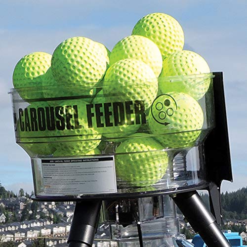 Jugs Carousel Feeder - Automatic Baseball & Softball Pitching Machine for Solo Practice | Holds 36 Baseballs or 18 Softballs | 6-Second Ball Release | Perfect for Backyard Training, Batting Cage Drills & Self-Practice Sessions