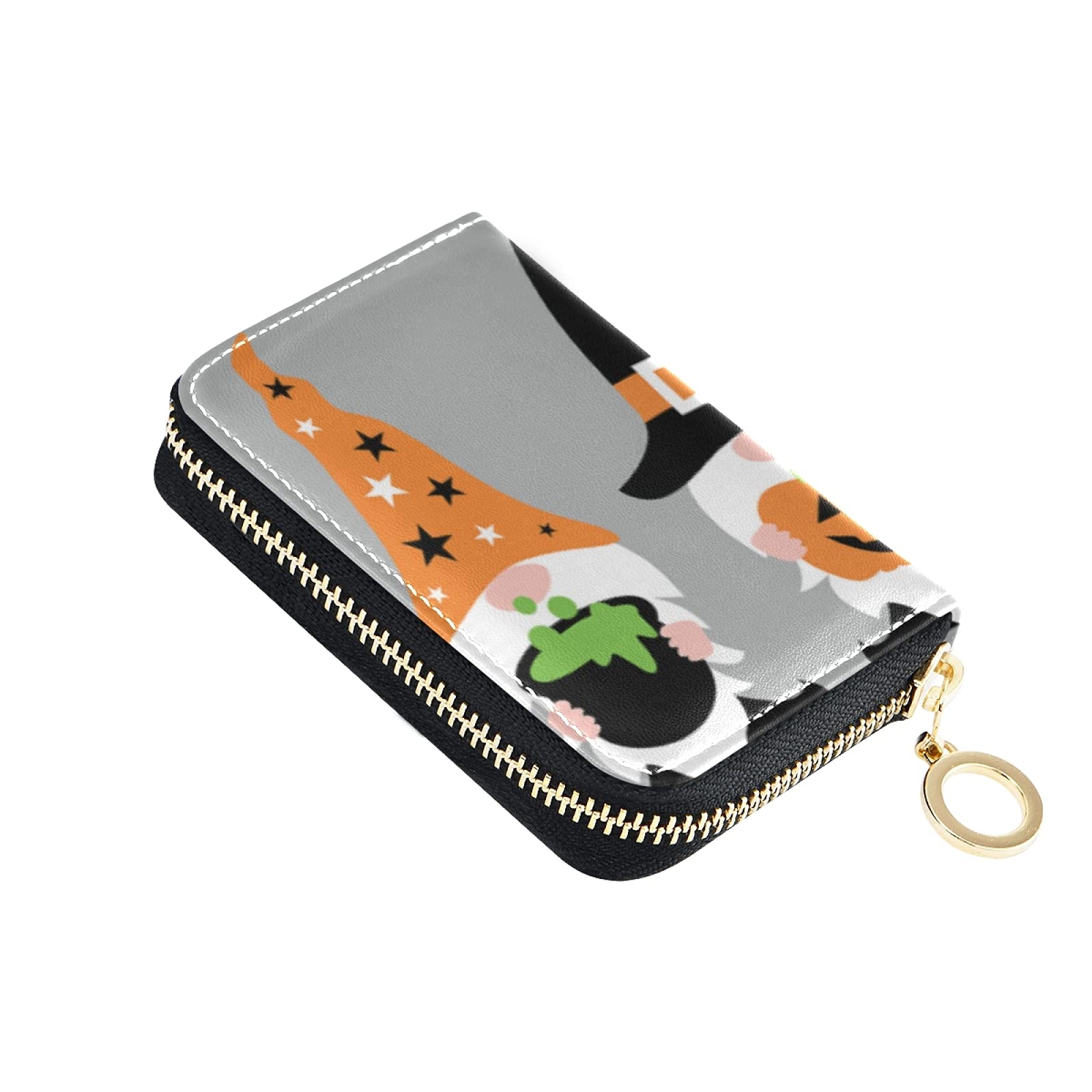 Stylish Grey RFID Blocking Leather Card Holder for Women - Compact Zipper Coin Wallet with Key Organizer & Change Pocket - Perfect for Travel, Shopping, and Everyday Use