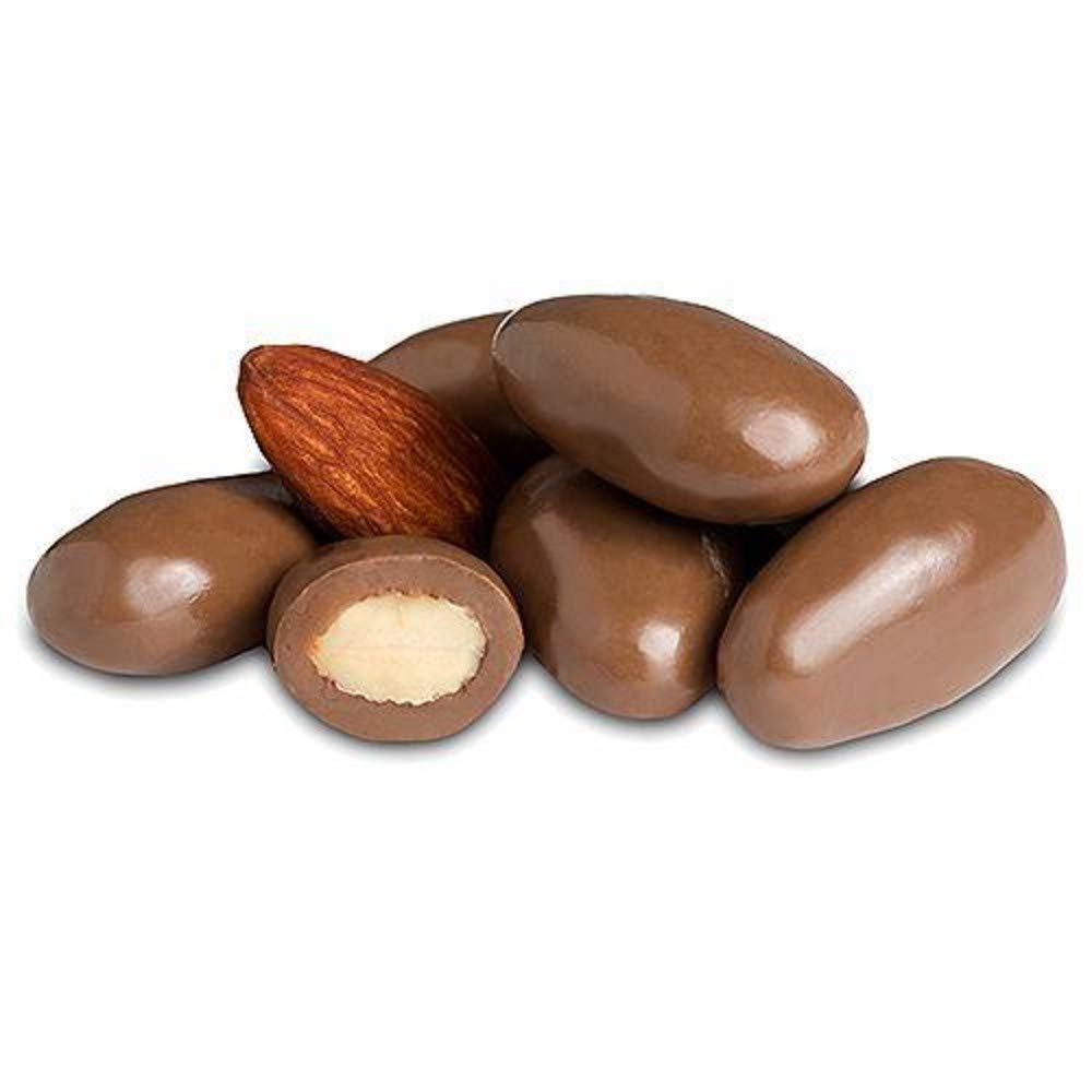 Premium Milk Chocolate Covered Roasted Almonds - Gourmet Snack, 1 LB Bag - Perfect for Gifts, Parties & Healthy Desserts