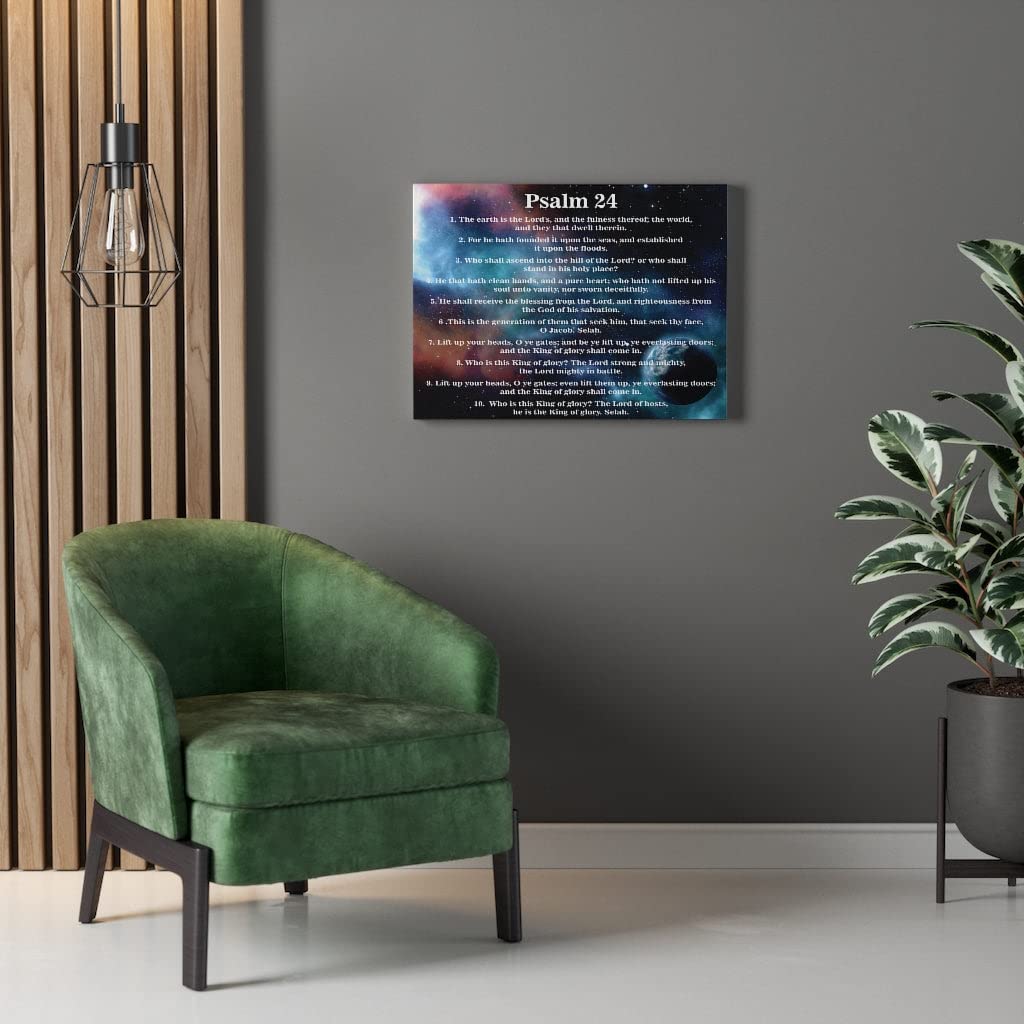 Bible Verse Canvas Wall Art - Psalm 24 Christ is King Christian Home Decor for Living Room, Bedroom & Church | Inspirational Scripture Gift for Weddings, Baptisms & Religious Occasions