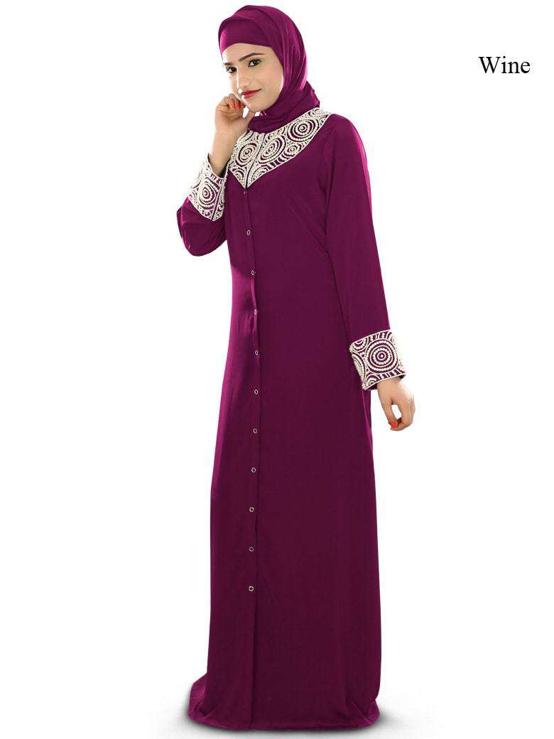 Iqra Black Burqa - Islamic Full Cover Abaya for Women - Modest Prayer Dress for Mosque & Daily Wear