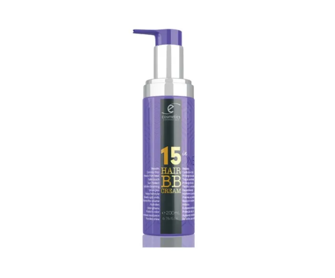 15-in-1 Moisturizing Frizz Control Hair Protection BB Cream - 200ml for Smooth & Shiny Hair - Perfect for Dry, Damaged & Curly Hair - Salon-Quality Treatment at Home - Ecosmetics