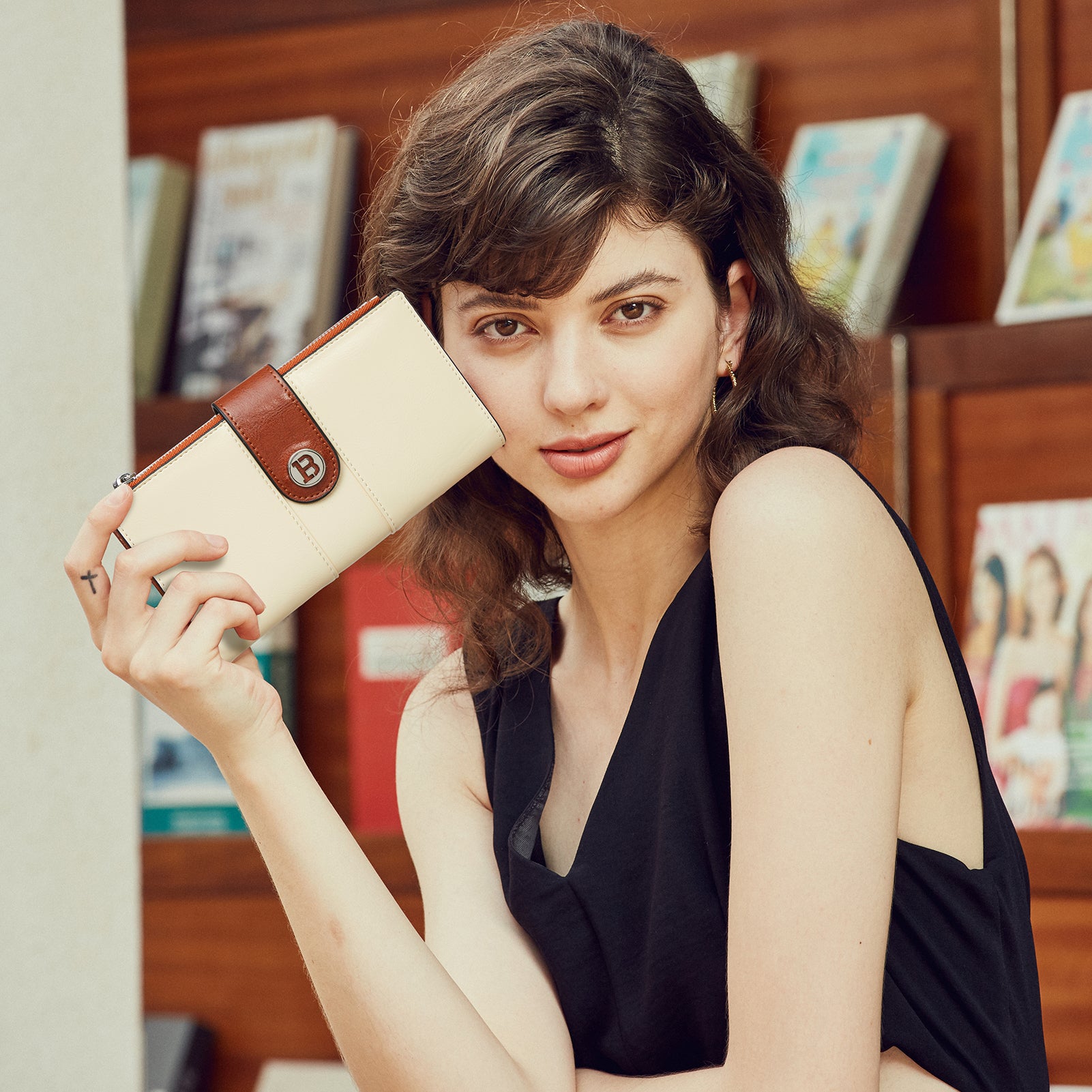 Lomy Genuine Leather Women's RFID Blocking Wallet - Stylish & Secure for Everyday Use, Travel, and Business