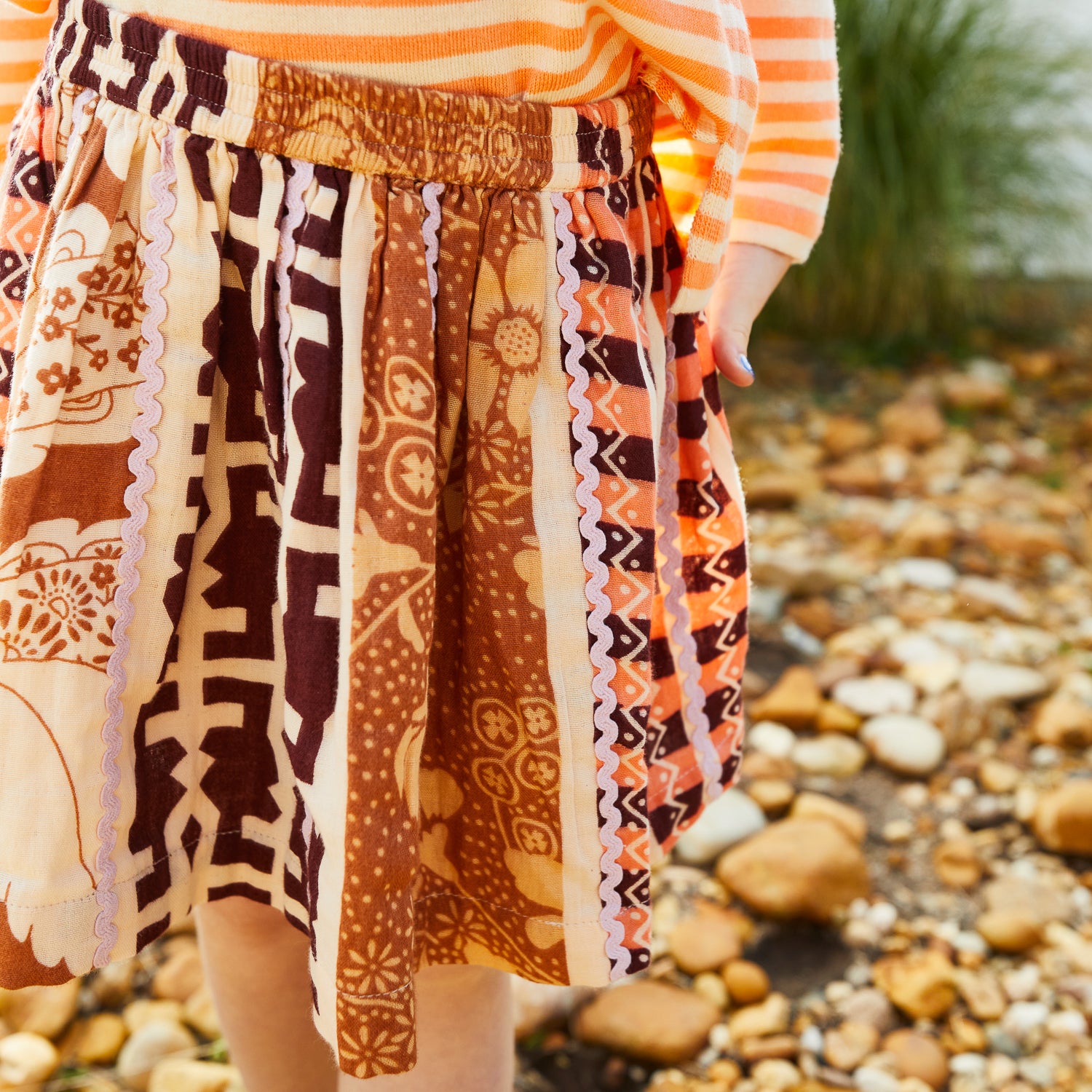 Heena Girls' Floral Print Skirt - Soft Cotton Summer Skirt for Toddlers & Kids - Perfect for Playdates, Parties & Outdoor Adventures