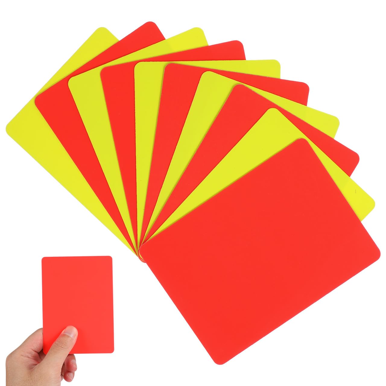 10Pcs Professional Soccer Referee Cards Set - Red & Yellow Football Match Cards - Durable Sports Referee Accessories for Coaches & Officials - Perfect for Games, Training & Tournament Use