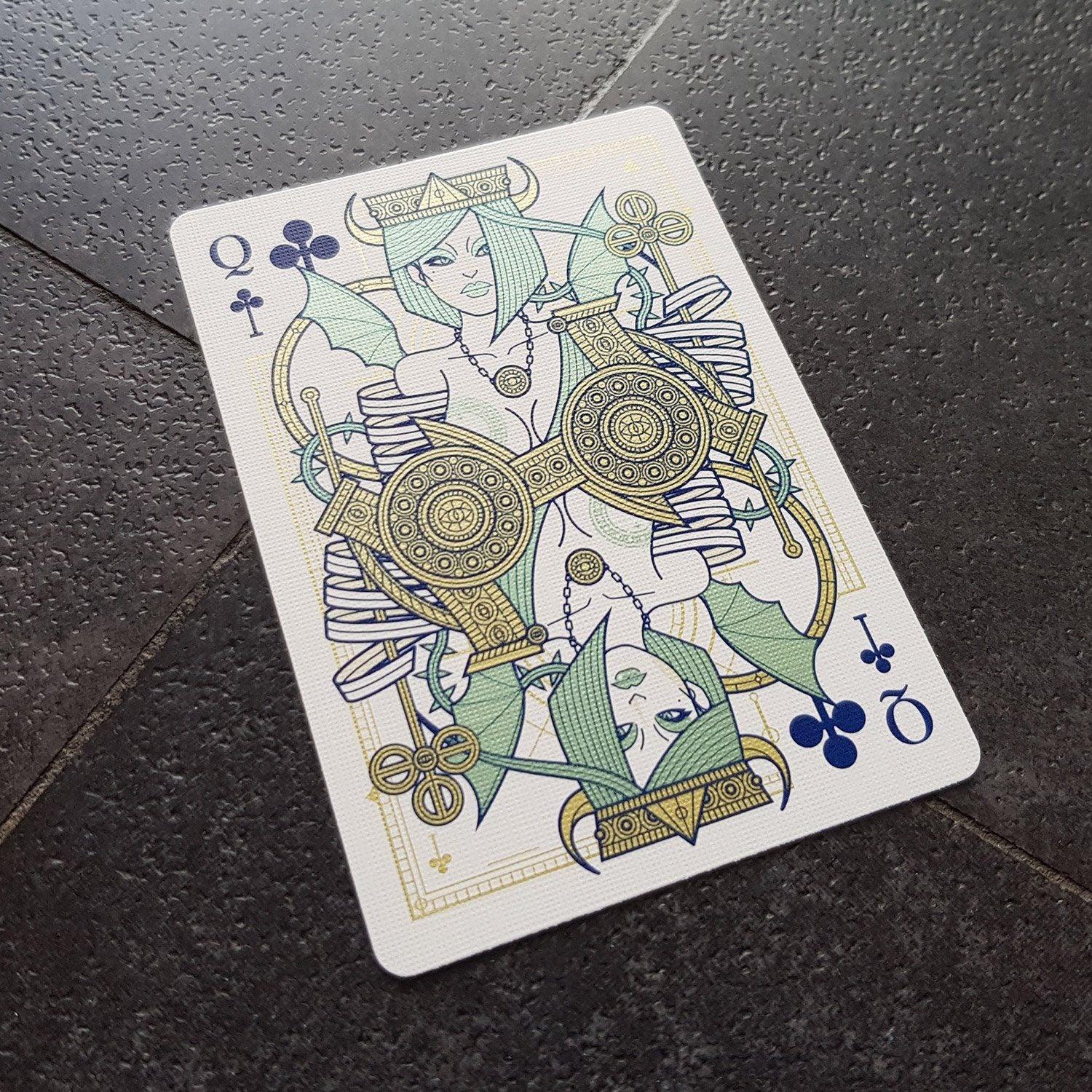Premium SINS Blue Mentis Playing Cards - Waterproof & Durable for Poker, Magic Tricks, and Card Games - Perfect for Casino Nights, Parties, and Travel
