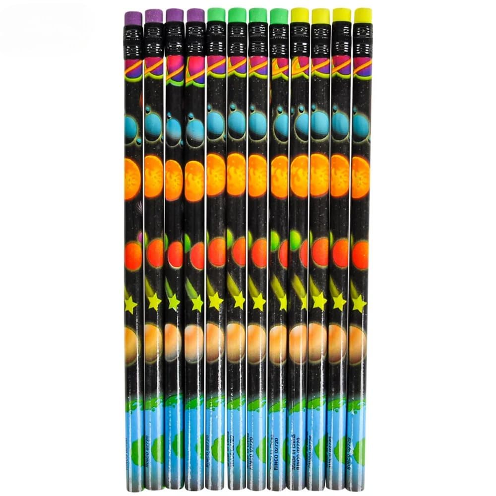 Rhode Island Novelty 7.5 Inch Space Themed Pencils - Bulk Pack for School, Office & Gift Giving | Fun Galaxy Design Writing Utensils for Students, Teachers & Space Enthusiasts