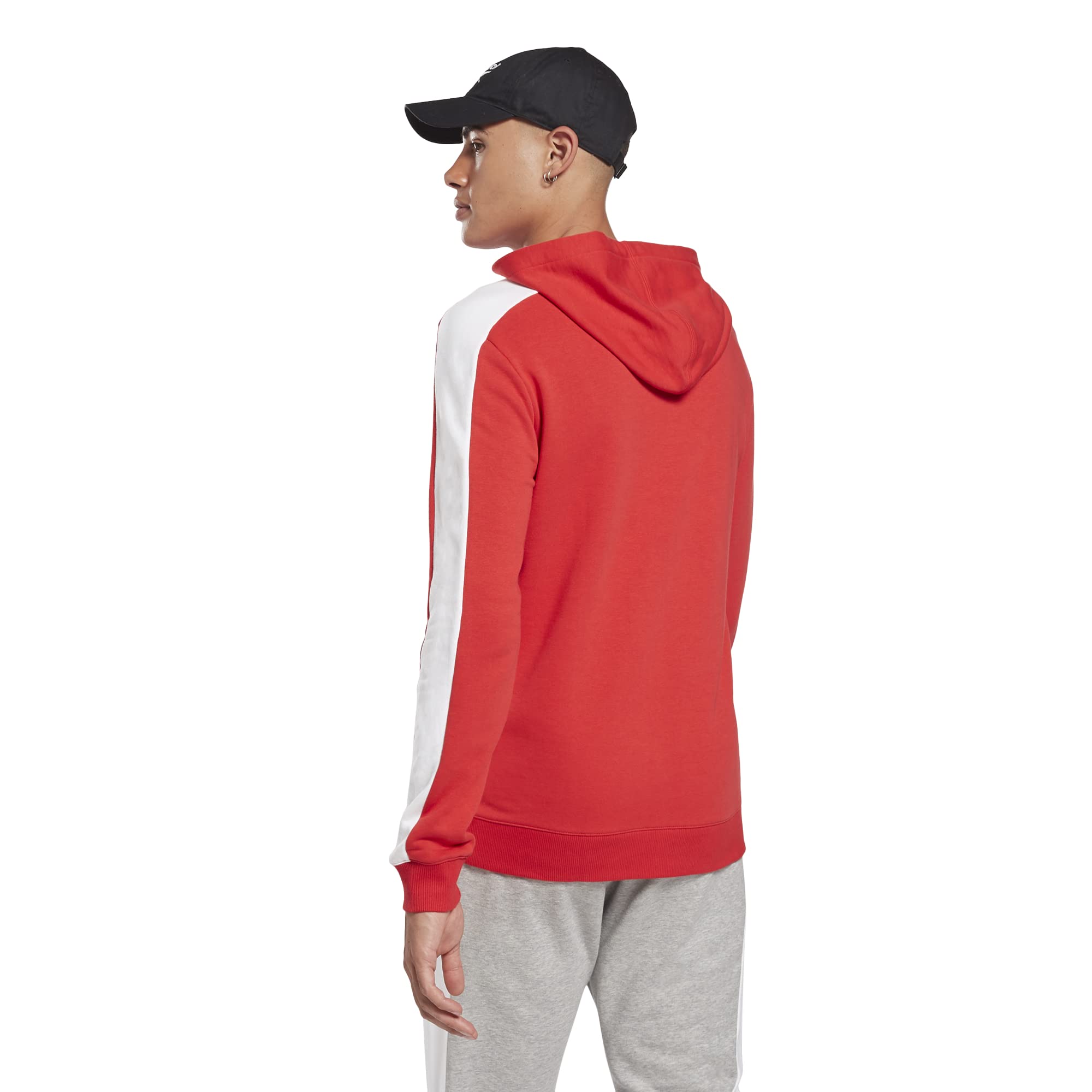 Reebok Men's Training Essentials Graphic Sweatshirt - Comfortable Workout Hoodie for Gym & Casual Wear | Moisture-Wicking Fabric for Active Lifestyles