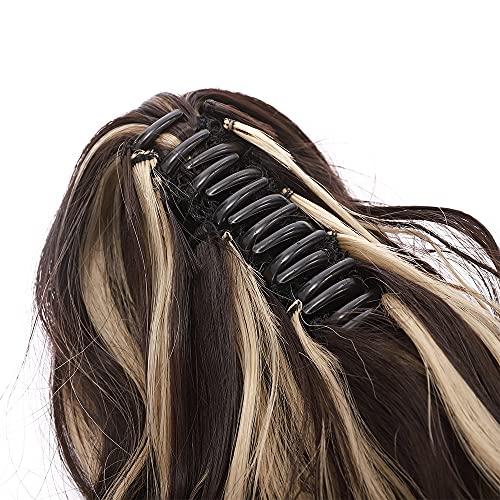 Clip-In Ponytail Hair Extension - Natural Looking Human Hair Ponytail Piece for Women - Perfect for Parties, Weddings & Everyday Styling