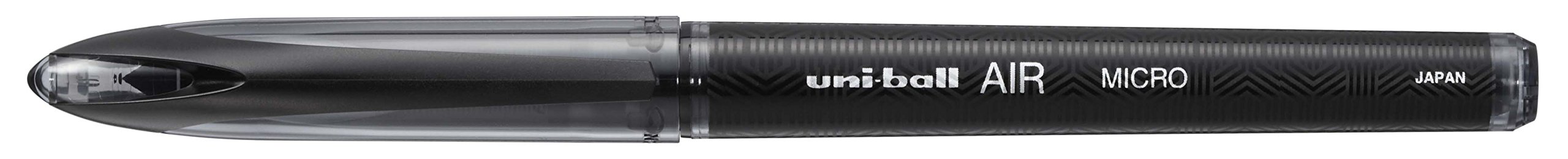 uni-ball UB-188-M Micro Air Rollerball Pens - 0.5mm Premium Tip for Ultra Smooth Writing - Fountain Pen Feel with Fade & Water Resistant Super Ink - 12 Black Pens Set - Perfect for Office, School, Journaling & Note Taking