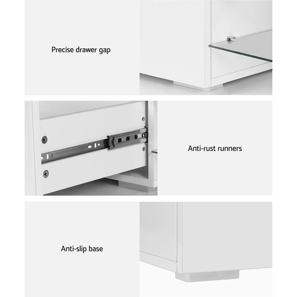 Artiss 180cm White Wood TV Stand Entertainment Center with Storage - Modern TV Cabinet for Living Room, Bedroom & Home Theater Setup
