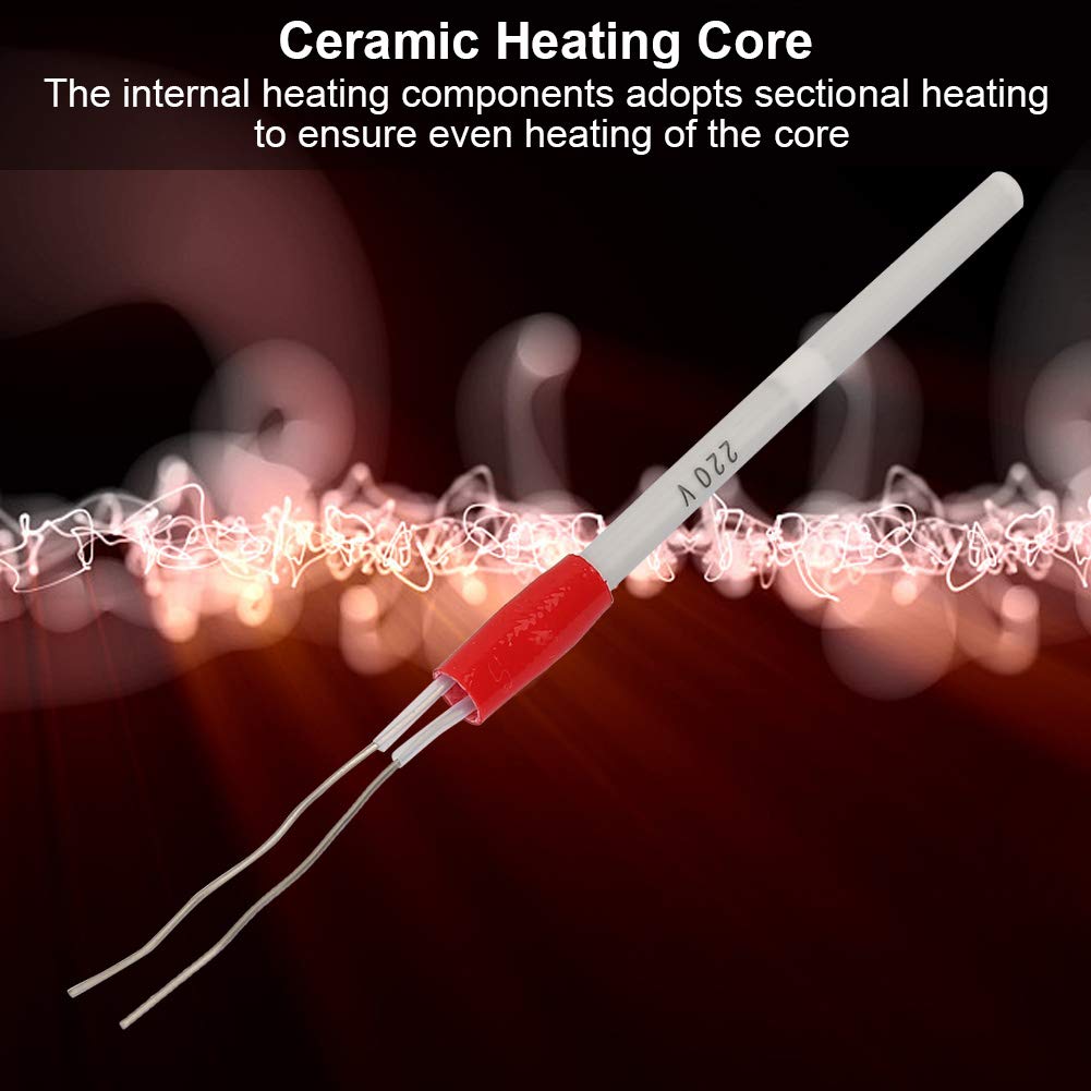 Walfront 60W Universal Ceramic Heating Core for Electric Soldering Iron (220V) - 1PC Replacement Part for DIY Electronics Repair & Soldering Projects