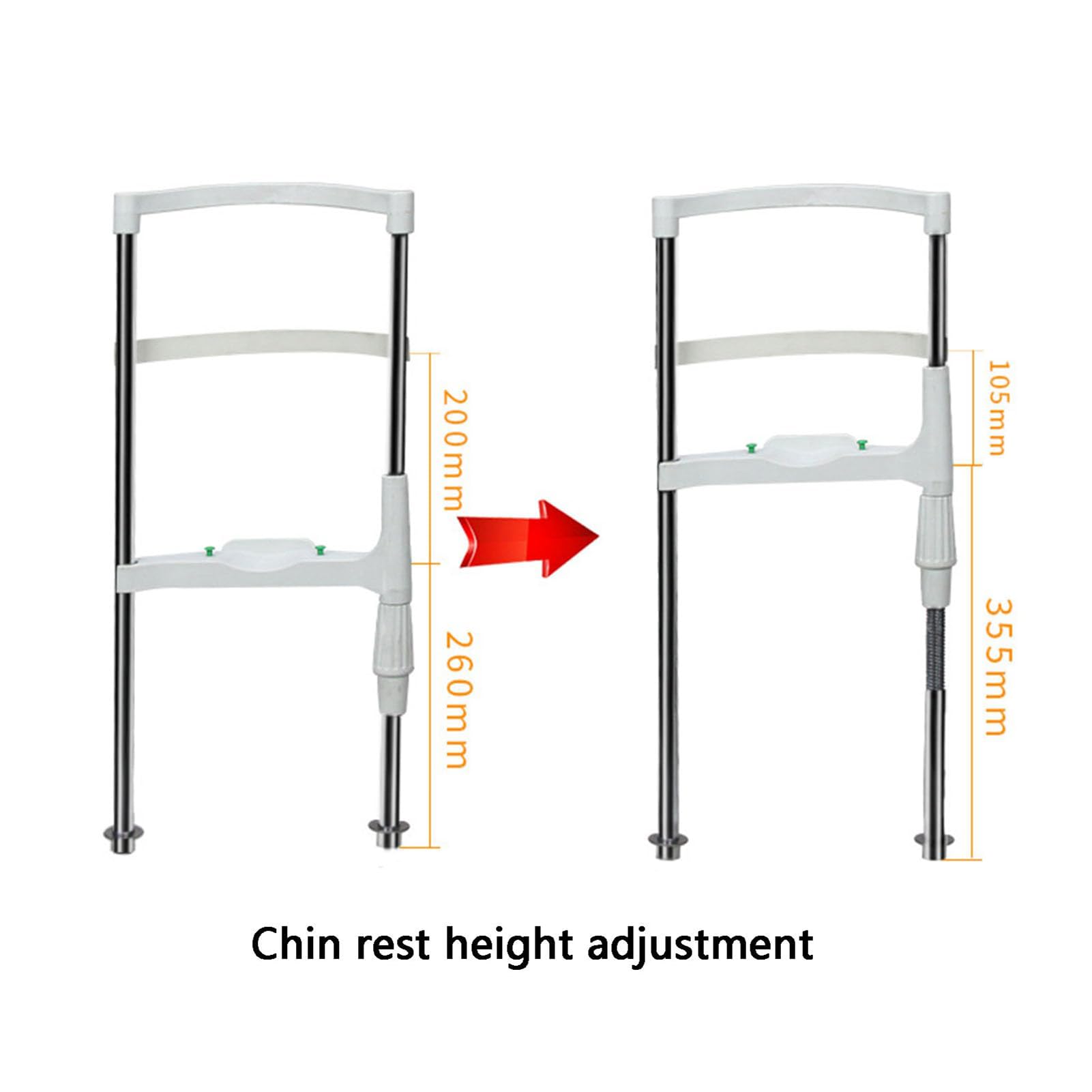 Adjustable Headrest for Vision Training - Chin Support & Forehead Rest - Optometry Accessory with Height Adjustment Knob - Perfect for Eye Exams & Optical Instrument Use