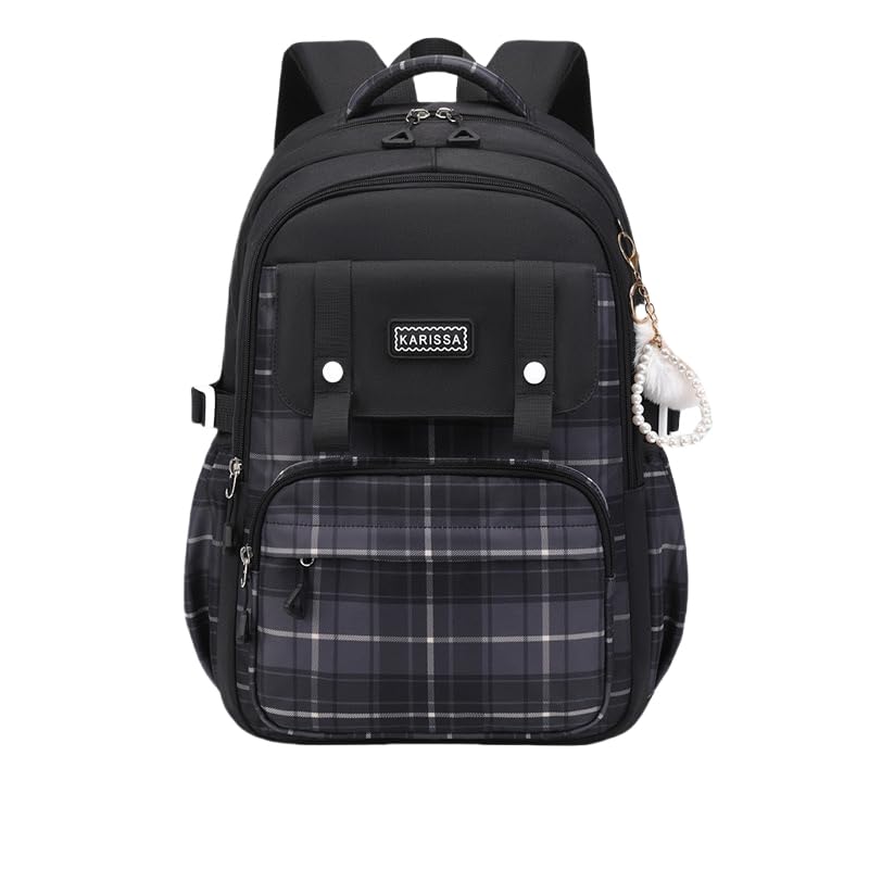 Stylish Black Laptop Backpack for Women & Teens - School & Travel