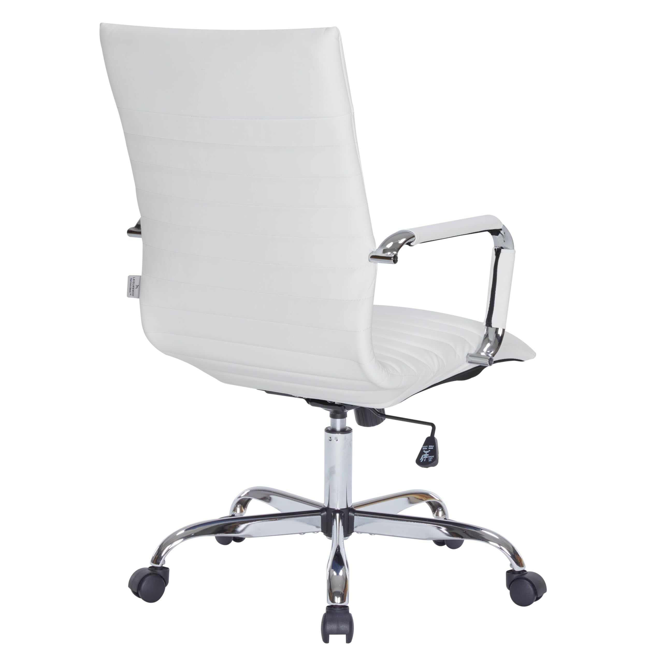 Harris Modern Adjustable High-Back Executive Office Chair - Ergonomic Swivel Task Chair with Lumbar Support for Home & Office Workspace (White) - Perfect for Long Work Hours, Gaming & Remote Work